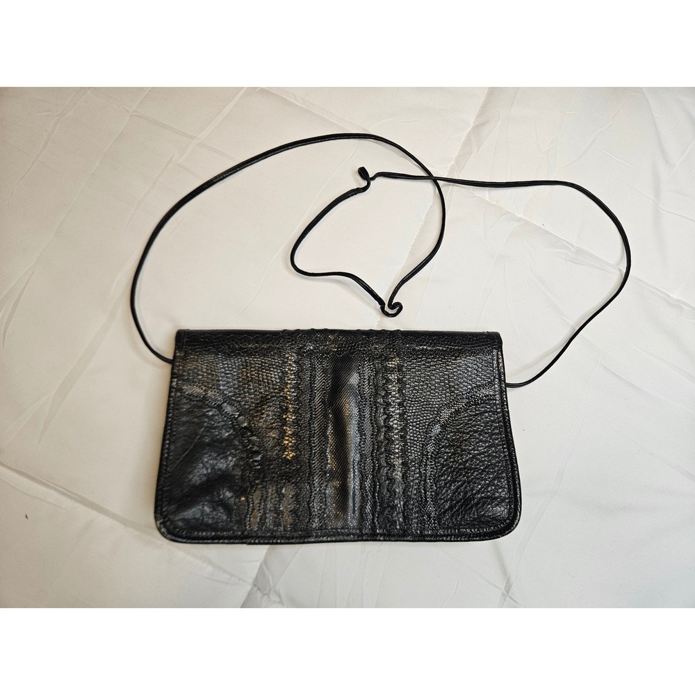 Carlos Falchi Vintage Black Crossbody Bag Made in USA